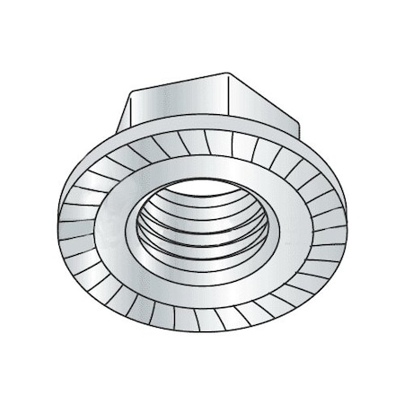 Newport Fasteners Serrated Lock Nut, 5/16"-18, Steel, Zinc Plated, 200 PK 777384-PR-200